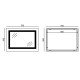 Зеркало Mixxus STYLE MR03-70x50 с Led Touch, Anti-fog, димером, регулятором яркости, часами (MI6006