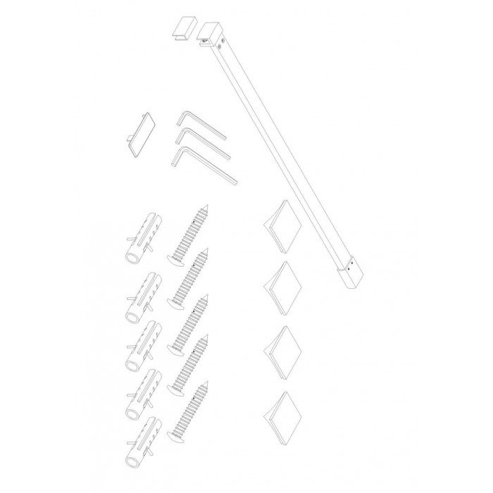 Душевая перегородка Koer SR SP01-90x200-TR-01 Walk-In прозрачное стекло Easy Clean 8мм, хром (KR539 Душевая перегородка Koer SR SP01-90x200-TR-01 Walk-In прозрачное стекло Easy Clean 8мм, хром (KR539