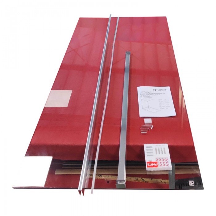 Душевая перегородка Koer SR SP01-90x200-TR-01 Walk-In прозрачное стекло Easy Clean 8мм, хром (KR539 Душевая перегородка Koer SR SP01-90x200-TR-01 Walk-In прозрачное стекло Easy Clean 8мм, хром (KR539