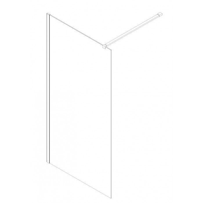 Душевая перегородка Koer SR SP01-90x200-TR-01 Walk-In прозрачное стекло Easy Clean 8мм, хром (KR539 Душевая перегородка Koer SR SP01-90x200-TR-01 Walk-In прозрачное стекло Easy Clean 8мм, хром (KR539