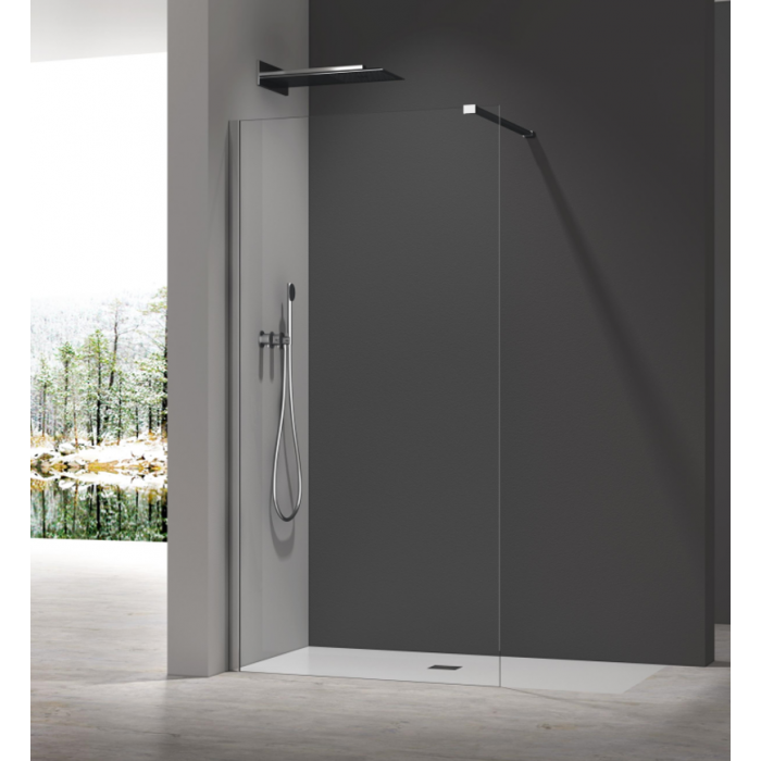 Душевая перегородка Koer SR SP01-90x200-TR-01 Walk-In прозрачное стекло Easy Clean 8мм, хром (KR539 Душевая перегородка Koer SR SP01-90x200-TR-01 Walk-In прозрачное стекло Easy Clean 8мм, хром (KR539