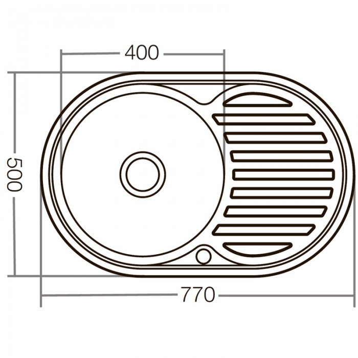 Мойка кухонная Zerix Z7750-08-180D (decor) (ZX1597)