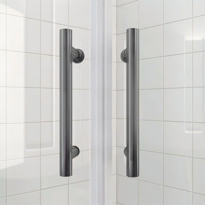 Душевая кабина без поддона Koer SR SC04-90x90x195-TR-07 прозрачное стекло Easy Clean 5мм, графит (K