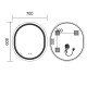 Зеркало Mixxus Premium ELLIPSE MV05-80x70-Reverse с Led Touch, Anti-fog, димером (3-6,5kK) (MP6643)