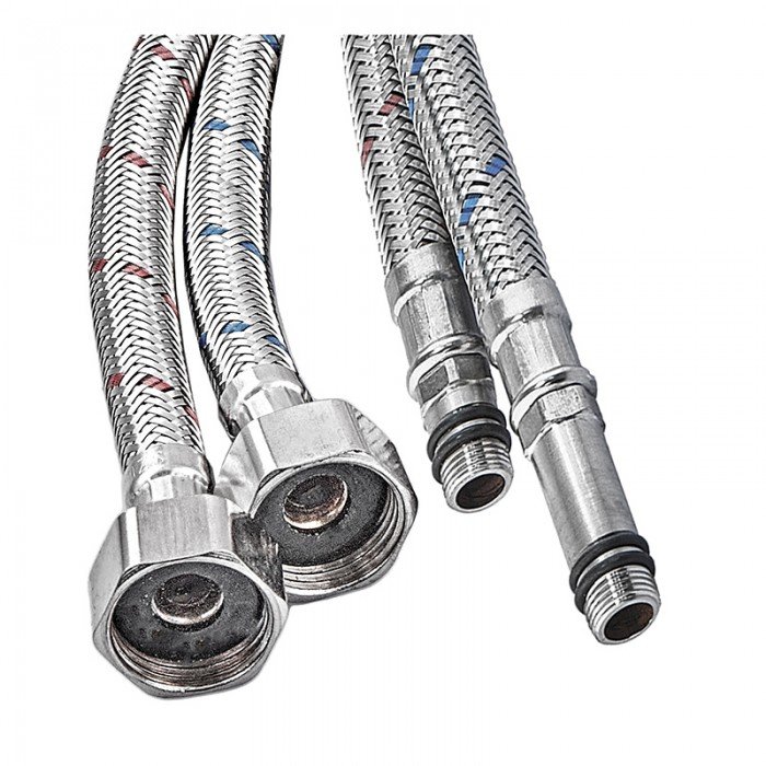 Гибкая подводка Champion FH-01-F1/2"xM10-100 нержавейка (пара) (AC0671)