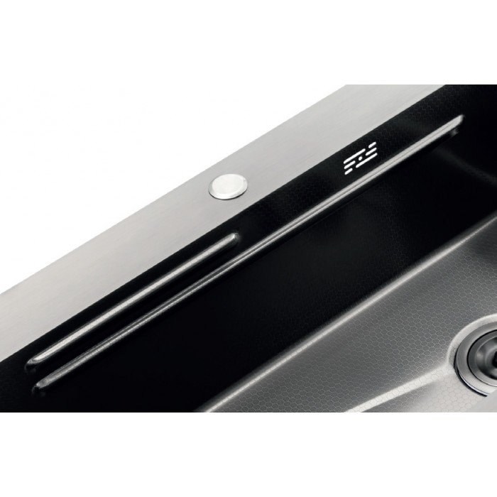 Мийка Zerix ZH7545-SET-05 DECOR NANO-SILVER (3.0/0.8) з нерж. сталі, комплект (нержавійка) (ZM5584)