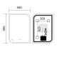 Зеркало Mixxus Premium BEVEL MA02-90x65-Reverse с Led Touch, Anti-fog, димером (3-6,5kK) (MP6641)
