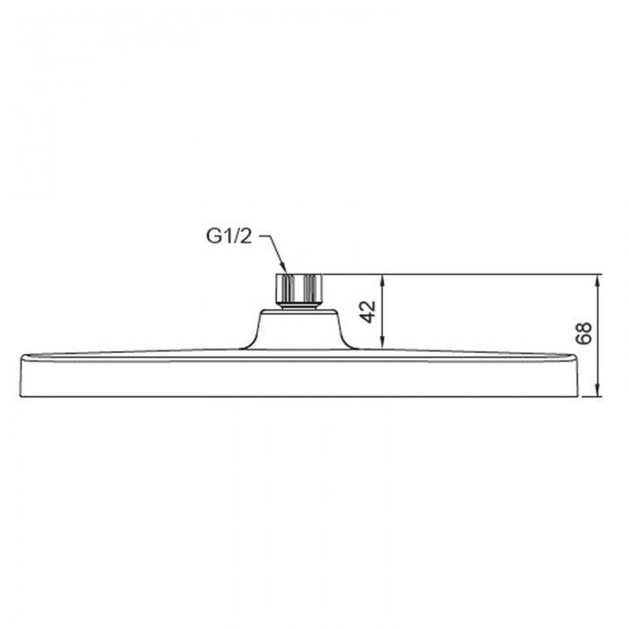 Лійка для душу стельова Koer KP-0402-03-OH 310x200мм (KR4988)