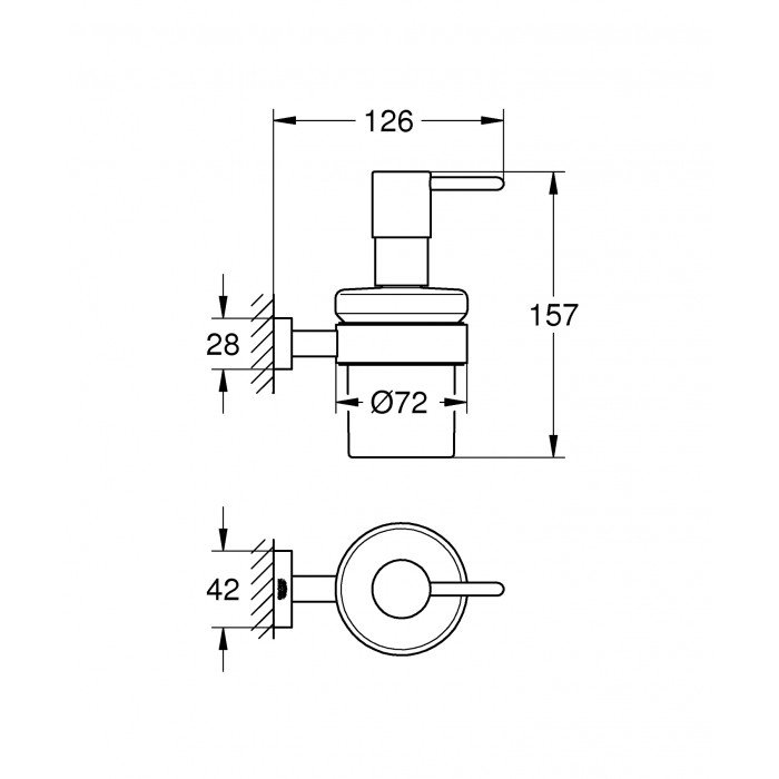 Дозатор жидкого мыла Grohe Essentials Cube New (40756001) Дозатор жидкого мыла Grohe Essentials Cube New (40756001)