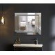 Зеркало Mixxus WARM MR02-80x80 с Led Touch, Anti-fog, димером, регулятором яркости, часами (MI6934)