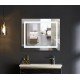 Зеркало Mixxus WARM MR02-80x80 с Led Touch, Anti-fog, димером, регулятором яркости, часами (MI6934)