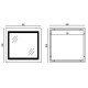 Зеркало Mixxus WARM MR02-80x80 с Led Touch, Anti-fog, димером, регулятором яркости, часами (MI6934)