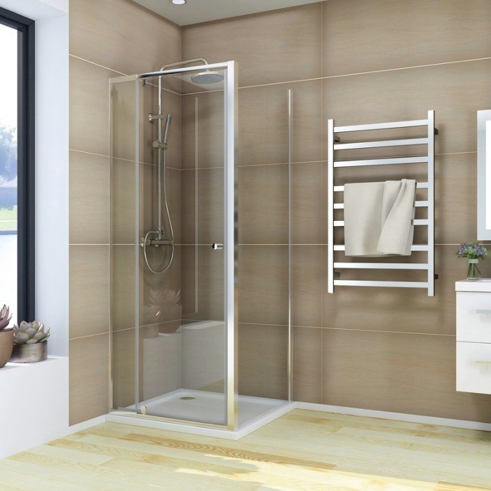 Душова кабіна без піддону Koer SR SC05-90x90x195-TR-01 прозоре скло Easy Clean 6мм, хром (KR5