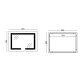 Зеркало Mixxus HARD MR07-80x50 с Led Touch, Anti-fog, димером, регулятором яркости (MI6658)
