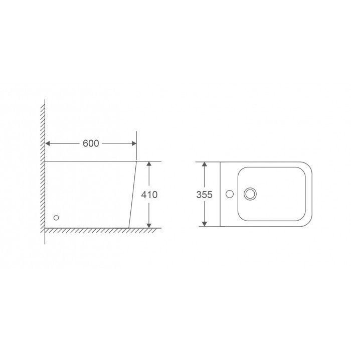 Биде напольное MIXXUS PREMIUM QUADRO-0601 600х355х410mm (MP6589) Биде напольное MIXXUS PREMIUM QUADRO-0601 600х355х410mm (MP6589)