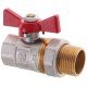 Кран с американкой 3/4" прямой Waterpro красный (WP0152)