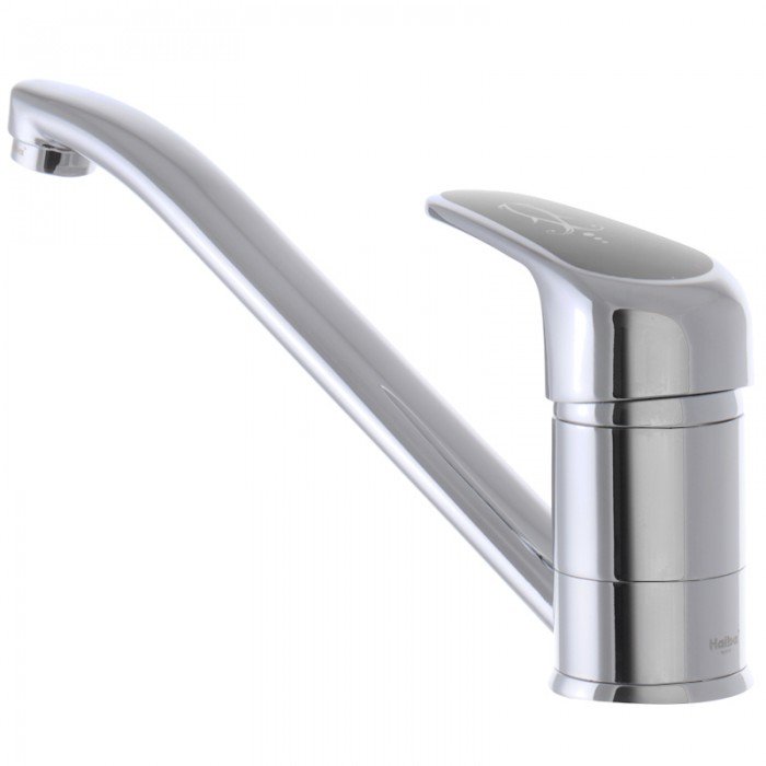 Смеситель для кухни Haiba Magic 004 с черной ручкой (HB0687)