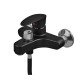 Смеситель для ванны Plamix CEZAR-009 EURO SET Matte black, со шлангом, лейкой и кронштейном (PM0693 Смеситель для ванны Plamix CEZAR-009 EURO SET Matte black, со шлангом, лейкой и кронштейном (PM0693