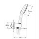 Душевой набор с настенным ручным душем Grohe Tempesta Cube 110 3 режима, черный матовый (269102433) Душевой набор с настенным ручным душем Grohe Tempesta Cube 110 3 режима, черный матовый (269102433)