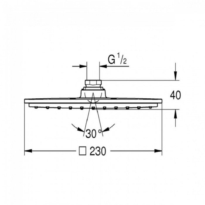 Верхний душ d 230 мм Grohe Rainshower Allure 230 (27479000)