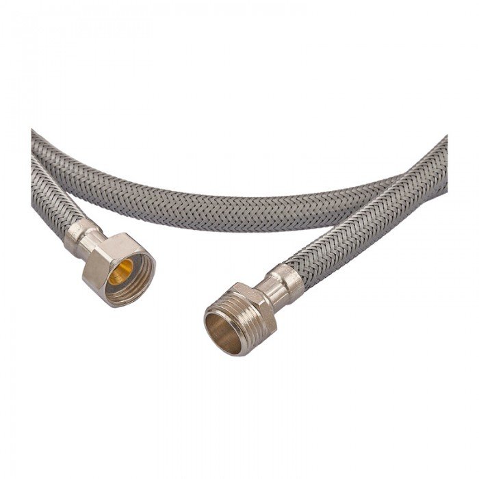 Гибкая подводка Zerix ZHN-02-FM1/2"-120 (нейлоновая оплетка, гайки нерж) (ZX5152)