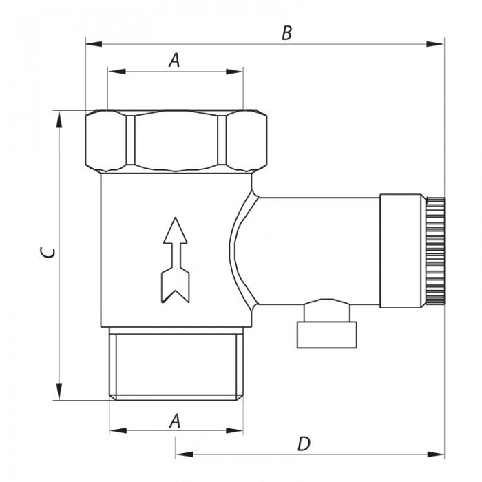 Запобіжний клапан для бойлера 1/2” Koer KR.1039 (KR2674)