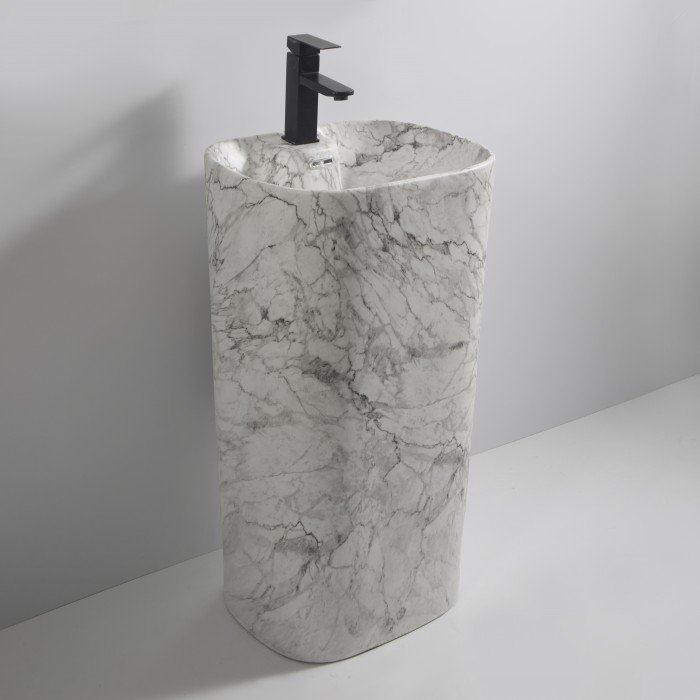 Раковина моноблок MIXXUS PREMIUM DIVERSE-1101 MARBLE 460х380х840mm с отверстием под смеситель и пер Раковина моноблок MIXXUS PREMIUM DIVERSE-1101 MARBLE 460х380х840mm с отверстием под смеситель и пер