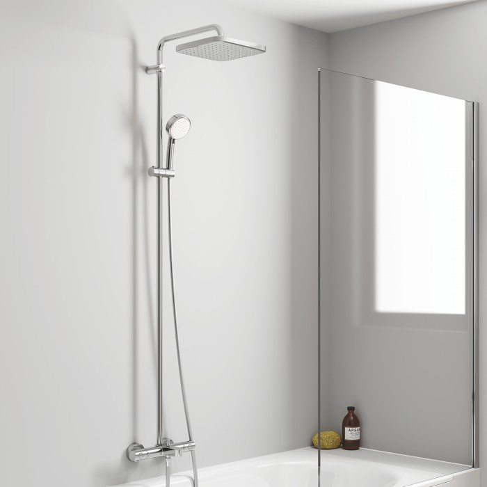 Душова система з термостатом для ванни Grohe New Tempesta Cosmop. System (26691000) Душова система з термостатом для ванни Grohe New Tempesta Cosmop. System (26691000)