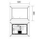 Зеркало Mixxus Premium CUBIC MR14-80x60-Reverse с Led Touch, Anti-fog, димером, регулятором яркости