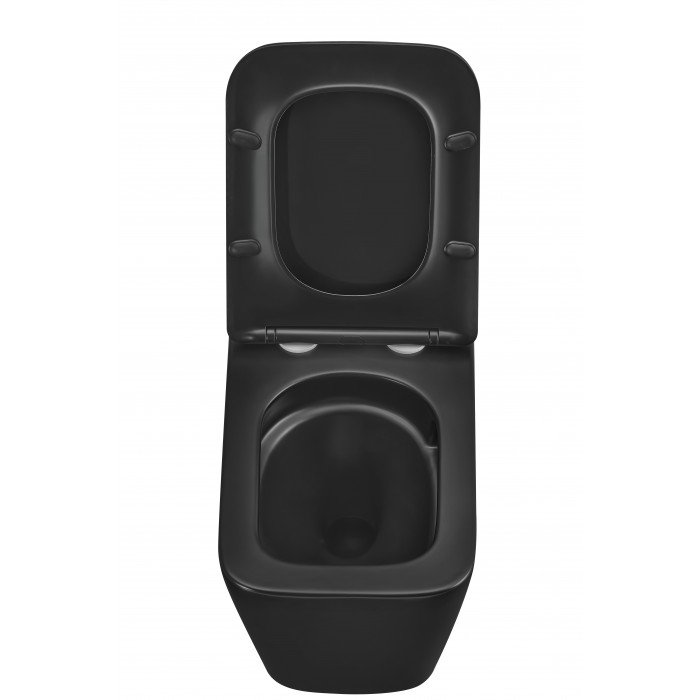 Унитаз подвесной Mixxus Premium QUADRO-0301-T3 BLACK 490х340х360mm, система смыва TORNADO 3.0 (MP65
