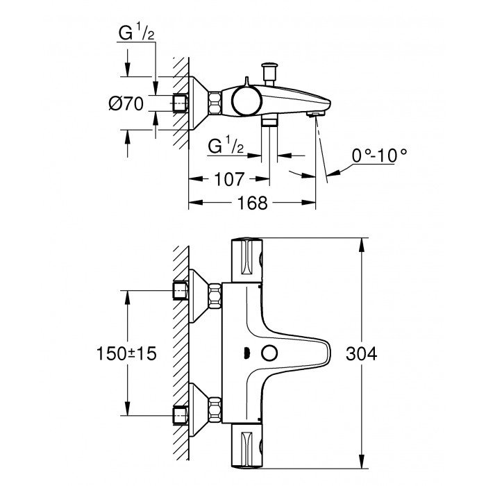 Термостат для ванны Grohe Grohtherm 800 (34576000) Термостат для ванны Grohe Grohtherm 800 (34576000)