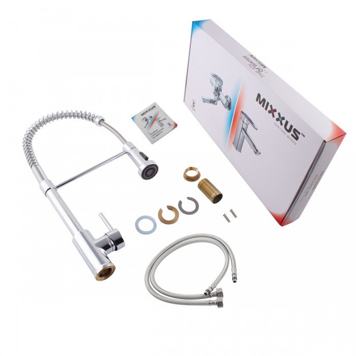 Смеситель для кухни с изливом пружина Mixxus Premium SPRING 017 (MI6950)