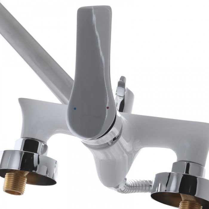 Змішувач для ванни Mixxus Premium Eva 006 Euro Білий (MI5813) Змішувач для ванни Mixxus Premium Eva 006 Euro Білий (MI5813)