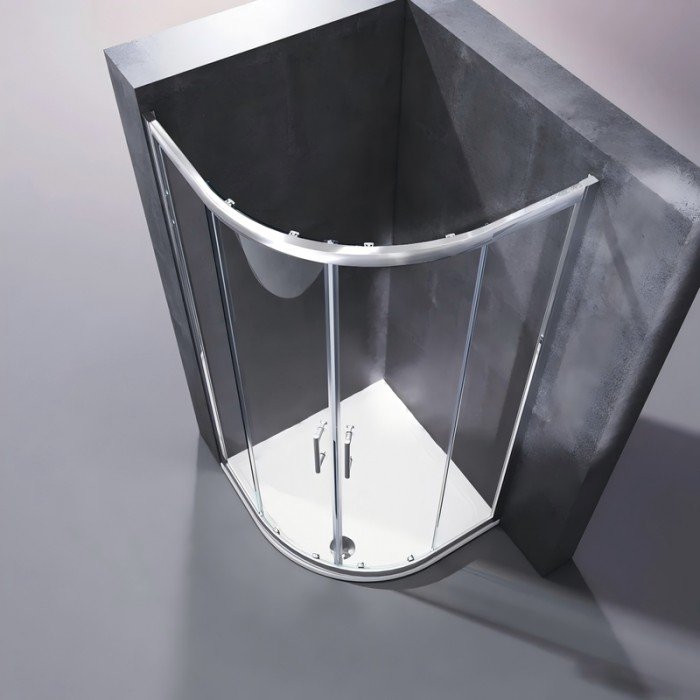 Душевая кабина без поддона Koer SR SC04-100x100x195-TR-01 прозрачное стекло Easy Clean 5мм, хром (K