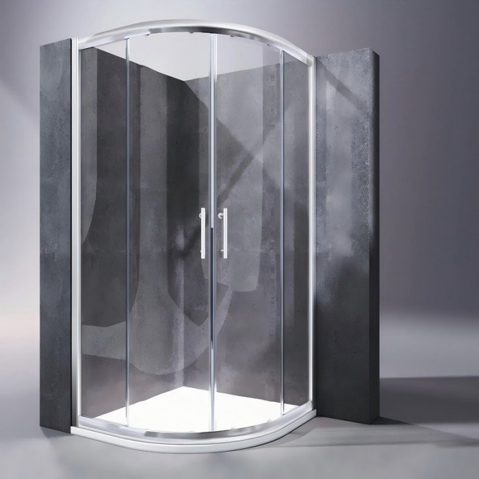Душевая кабина без поддона Koer SR SC04-100x100x195-TR-01 прозрачное стекло Easy Clean 5мм, хром (K