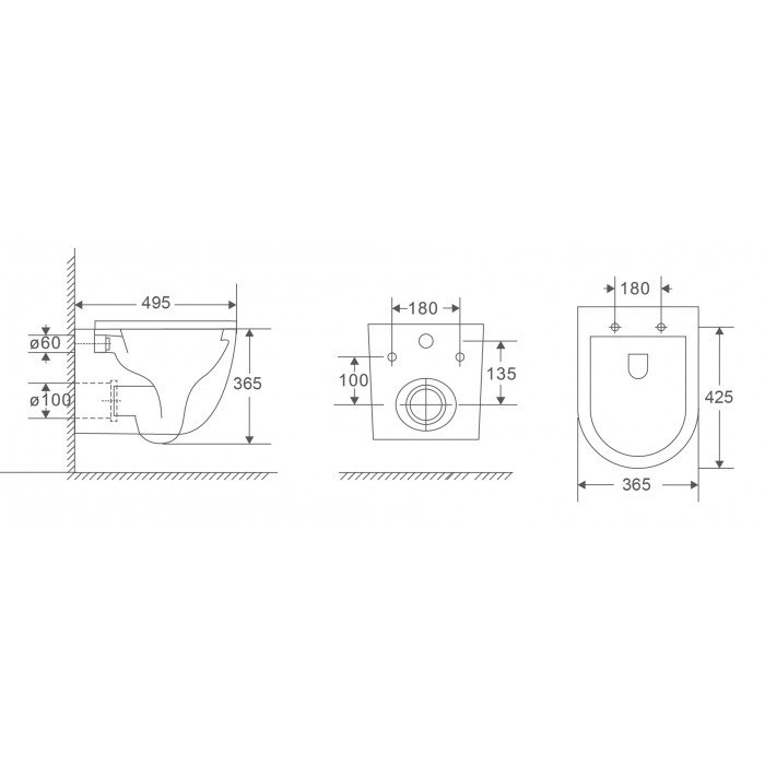 Унітаз підвісний Mixxus Premium Ellipse-0301-T3 495x365x365mm, система змиву Tornado 3.0 (MP6461) Унітаз підвісний Mixxus Premium Ellipse-0301-T3 495x365x365mm, система змиву Tornado 3.0 (MP6461)