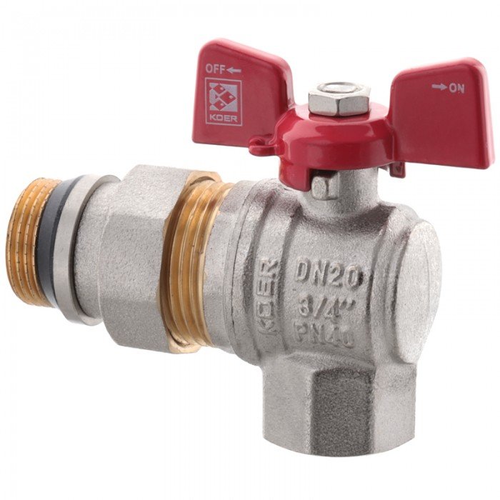 Кран з американкою 3/4" "антіпротечка"(Koer KR.228-Gi) кутовий (KR0194) Кран з американкою 3/4" "антіпротечка"(Koer KR.228-Gi) кутовий (KR0194)