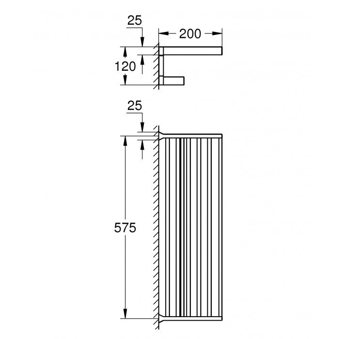 Полка для полотенец Grohe Selection Cube (40804000) Полка для полотенец Grohe Selection Cube (40804000)