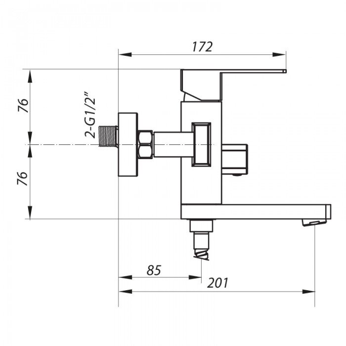 Смеситель для ванны Zerix LR73233 (LL1475) Смеситель для ванны Zerix LR73233 (LL1475)
