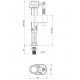 Арматура наполнительная Koer KT-0104-1/2" с нижним подключением и пластиковой резьбой 1/2" (KR5333) Арматура наполнительная Koer KT-0104-1/2" с нижним подключением и пластиковой резьбой 1/2" (KR5333)