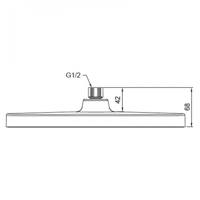 Лійка для душу стельова Koer KP-0402-07-OH 310x200мм (KR4990)