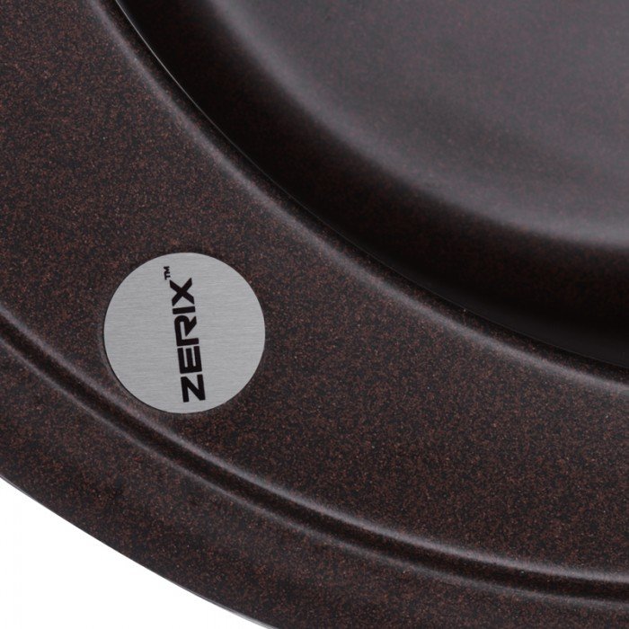 Мийка кухонна Zerix ZS-510R-12 Коричнева (ZX4536) Мийка кухонна Zerix ZS-510R-12 Коричнева (ZX4536)
