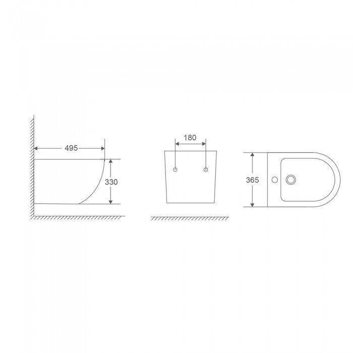 Биде подвесное Mixxus Premium Ellipse-0501 495x365x325mm (MP6469) Биде подвесное Mixxus Premium Ellipse-0501 495x365x325mm (MP6469)