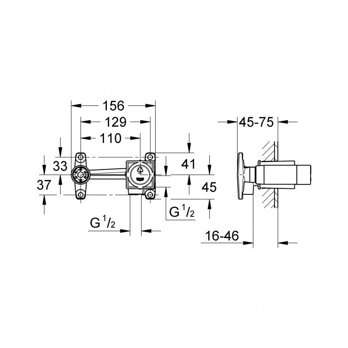 Скрытая часть смесителя для раковины Grohe Non Rapido OHM (23200000) Скрытая часть смесителя для раковины Grohe Non Rapido OHM (23200000)