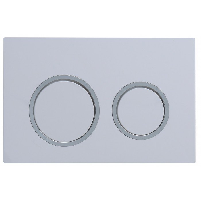 Панель смыва Koer KT-0605-03 220x140x12mm пластиковая, кнопка круглая (KR5316)