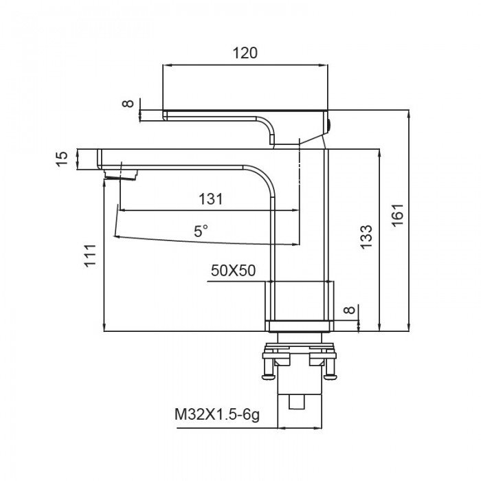 Змішувач для умивальника KOER KB-10009-01 (Колір хром) (KR3498) Змішувач для умивальника KOER KB-10009-01 (Колір хром) (KR3498)