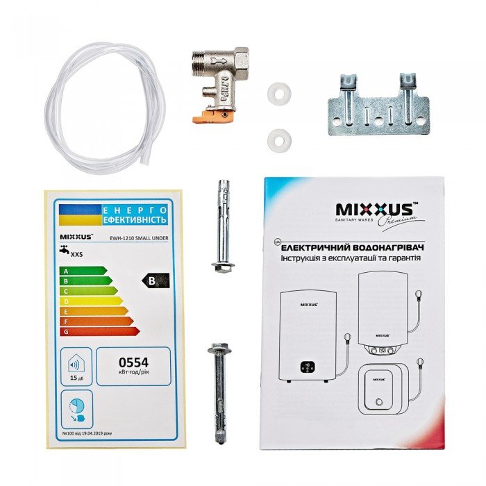 Водонагреватель "Под мойку" MIXXUS EWH-1210 SMALL UNDER накопительный 10 л, мокрый тен 1,5 kW (WH06