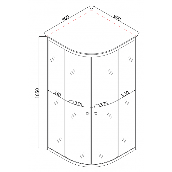 Душевая кабина без поддона Mixxus PLAIN SC01-90x90x185-TR GRAPHITE прозрачное стекло 4мм (MI6902) Душевая кабина без поддона Mixxus PLAIN SC01-90x90x185-TR GRAPHITE прозрачное стекло 4мм (MI6902)
