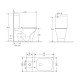 Бачок для унитаза-компакта Mixxus Premium Style-0401-T3 Tank 620х365х805 со сливной арматурой (MI83