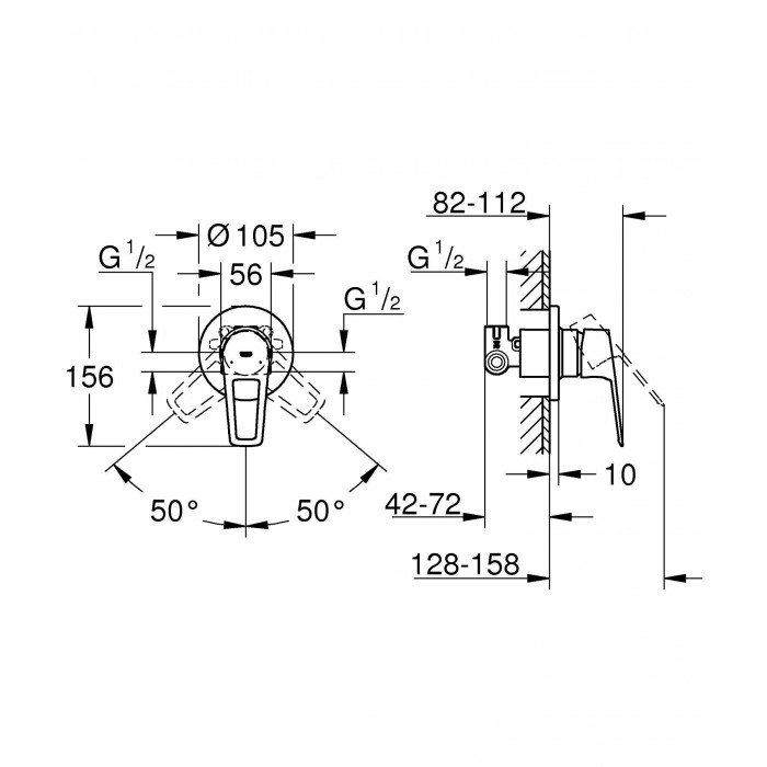 Набір для гігієн.душу Grohe BauLoop New (UA11104202) Набір для гігієн.душу Grohe BauLoop New (UA11104202)